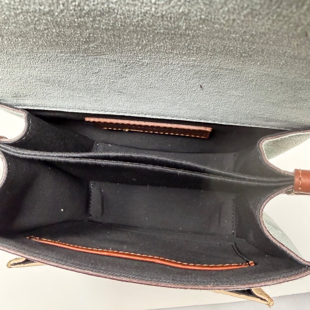 NWB Sézane Romeo Bag Leather Woven Textured Crossbody W/Box&Dust Bag - Picture 7 of 13